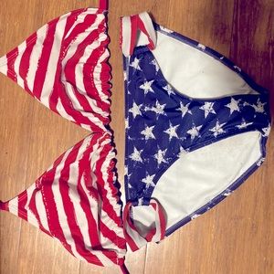 American Flag Bikini Size Medium
